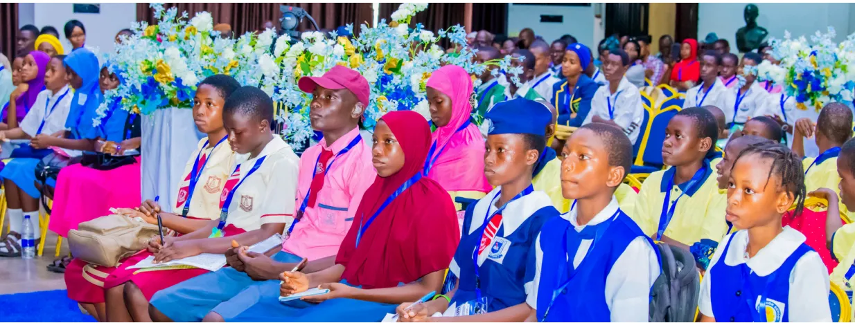 A cross-section of adolescents, youths and other guests at the event.